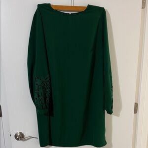 H&M Elegant Dark Green Long Sleeve Dress